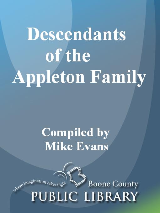 Title details for Descendants of the Appleton Family by Mike Evans - Available